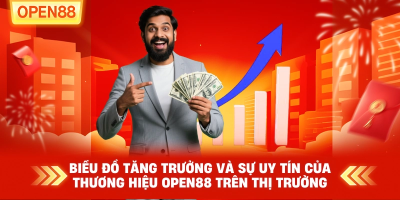 Biểu đồ tăng trưởng và sự uy tín của thương hiệu OPEN88 trên thị trường