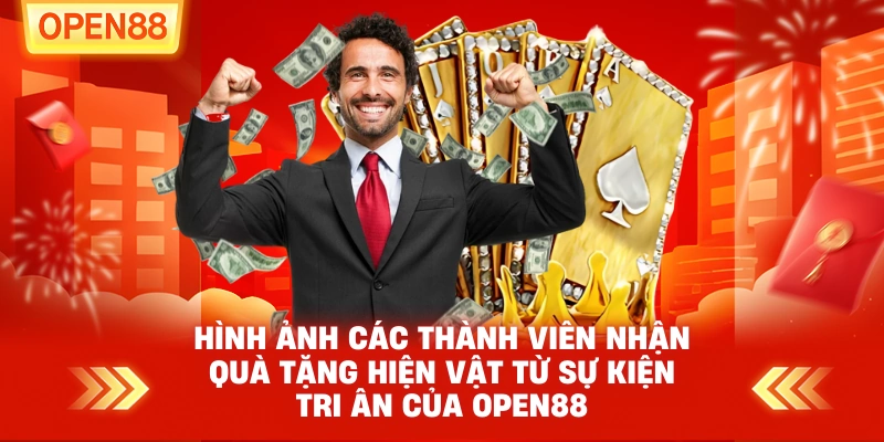 Hình ảnh các thành viên nhận quà tặng hiện vật từ sự kiện tri ân của OPEN88